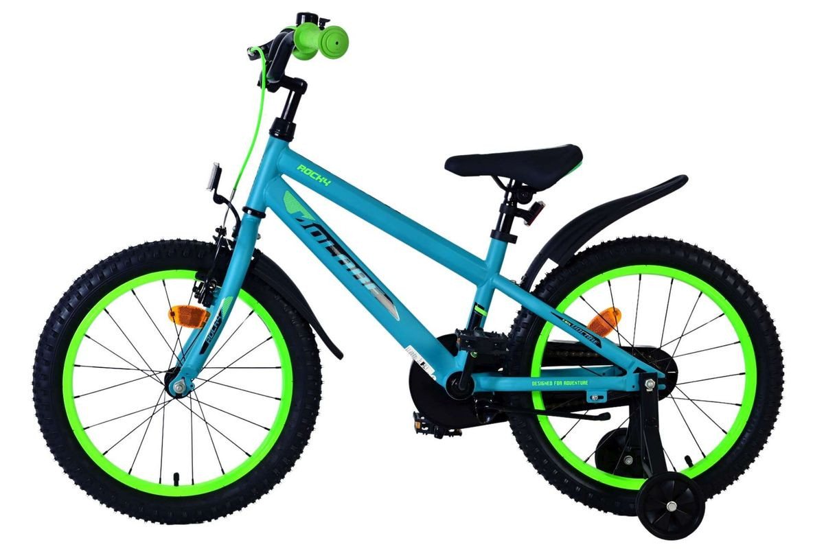 Volare Kinderfahrrad Volare Rocky - Jungen - 18 Zoll - Grün, Geschlossener Kettenschutz, Handbremse und Rücktrittbremse Bild 4