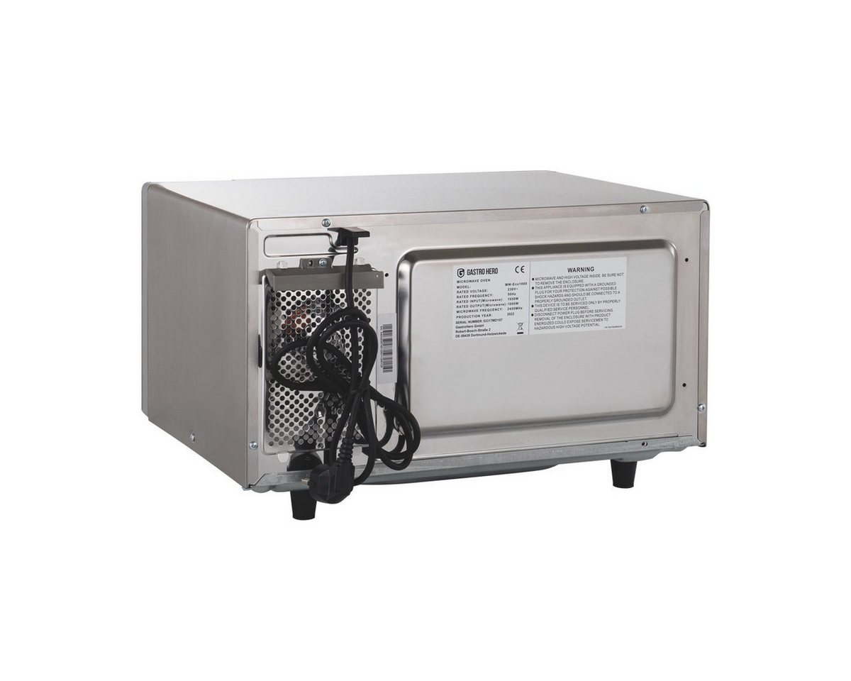 GastroHero Mikrowelle Mikrowelle 1000 W Edelstahl Gastro Mikrowellengerät Küche Bild 2