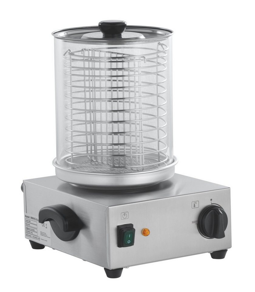 GastroHero Hotdog-Maker Wurstwärmer Edelstahl Glaszylinder 30 cm Hot Dog Gerät, 300 W Bild 3