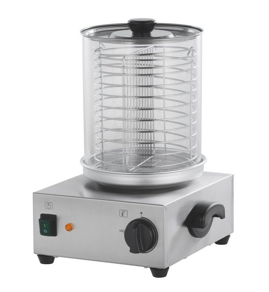 GastroHero Hotdog-Maker Wurstwärmer Edelstahl Glaszylinder 30 cm Hot Dog Gerät, 300 W Bild 4