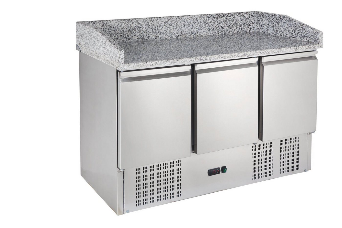 GastroHero Dönergrill Kühlschrank Pizzakühltisch 140 cm Granit 3 Türen Edelstahl, 330 W Bild 3
