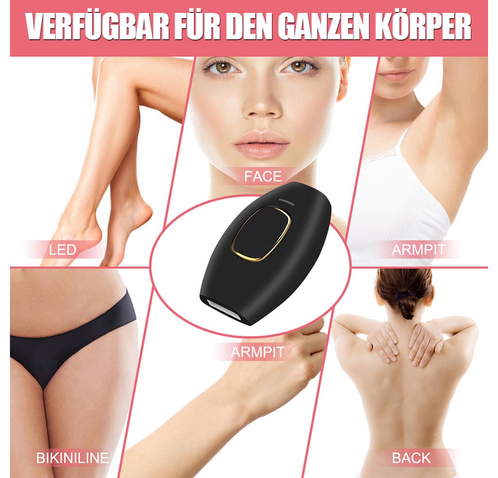TUWENA IPL-Haarentferner IPL Geräte Haarentfernung Laser, 5 Energiestufen Haarentfernungsgerät, für Frauen Männer Gesicht Achseln Beine und Körper Bild 5