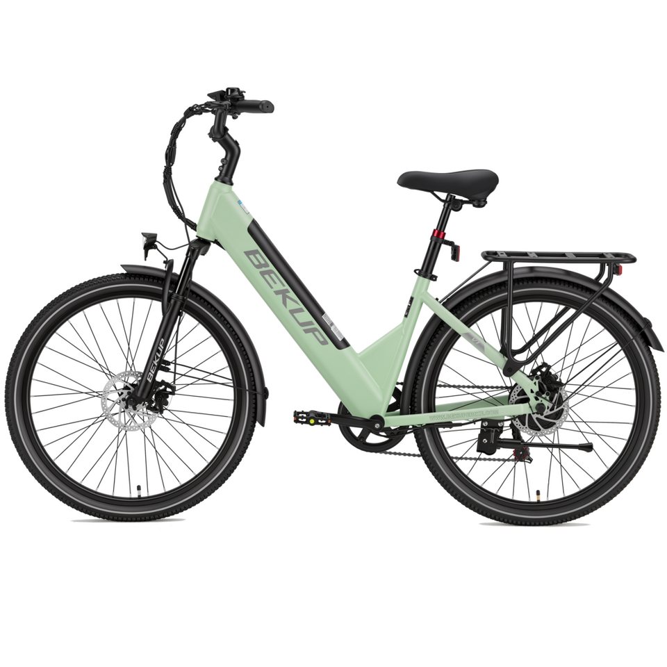 TTGO E-Bike Cityrad V1 26 Zoll Fatbike mit 840-Wh-Akku, Shimano 7-Gang und 80 Nm, 7 Gang Shimano Shimano Tourney TZ Schaltwerk, Kettenschaltung, Heckmotor, 522 Wh, (Komplettset, E-Bike inklusive Akku und Ladegerät), Für Pendelwege und Touren mit Hydraulikbremsen und breiten Reifen Bild 5