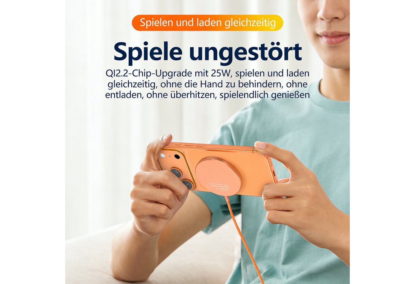 ibettertec Magnetisches Schnellladegerät 25W Qi-Ladegerät Fast Wireless Charger Induktions-Ladegerät (Induktive Ladestation Kompatibel mit, iPhone 16/16 Plus/16 Pro/16 Pro Max / iPhone 17/17 Pro/17 Pro Max, Kabelloses Induktionsladegerät, Schnelles Kabelloses Ladepad)