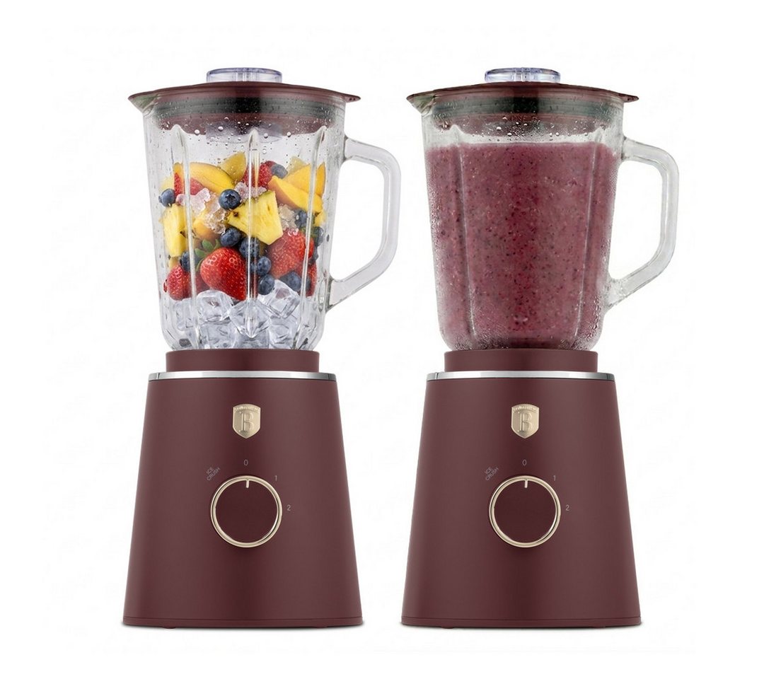BerlingerHaus Standmixer BH 9818, 1000 W, 1,5 L Glasbehälter, 1000 W, Ice-Crush Funktion, Edelstahlmesser Bild 2