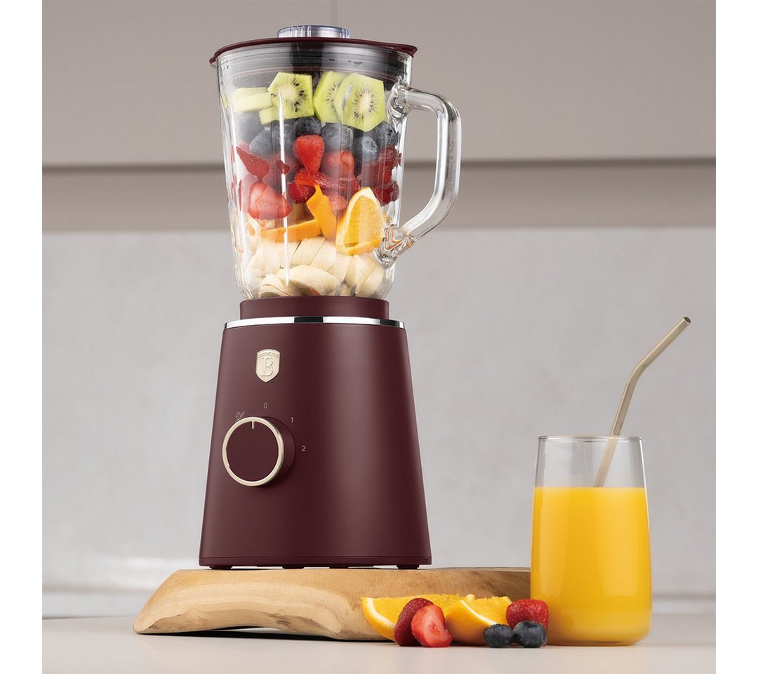 BerlingerHaus Standmixer BH 9818, 1000 W, 1,5 L Glasbehälter, 1000 W, Ice-Crush Funktion, Edelstahlmesser Bild 5