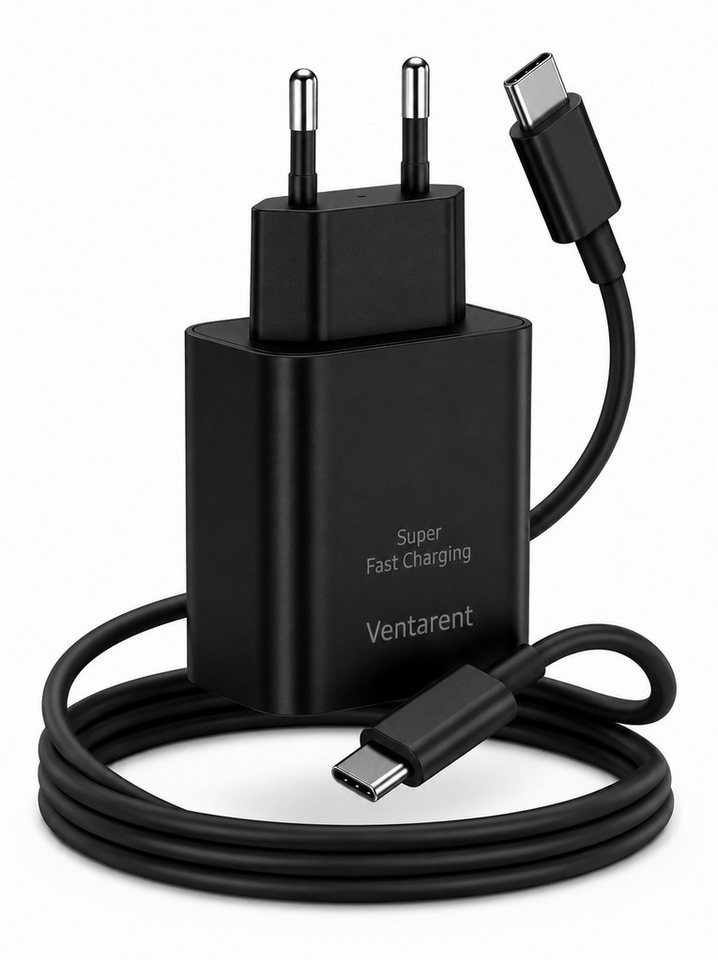 Ventarent 45W Lade-Set mit 2m Kabel für iPhone 17, 16 & 15 USB-Ladegerät USB-Ladegerät (3000 mA, Set, 2-tlg., Netzadapter und Ladekabel, Fast Charge, PD, PPS, Apple iPhone) Bild 3