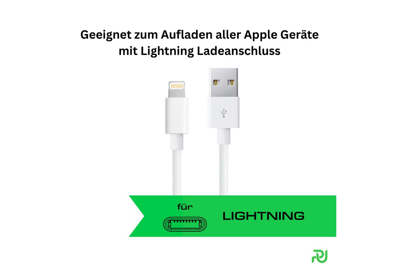PlugUp iPhone Lightning Ladekabel USB-A für iPhone 11 12 13 14 Pro Max Plus Lightningkabel, USB Typ A, Lightning, USB Typ A (100 cm), Lightning Ladekabel für iPhone 8 X XS XR 11 12 13 14 Pro Max SE USB-A