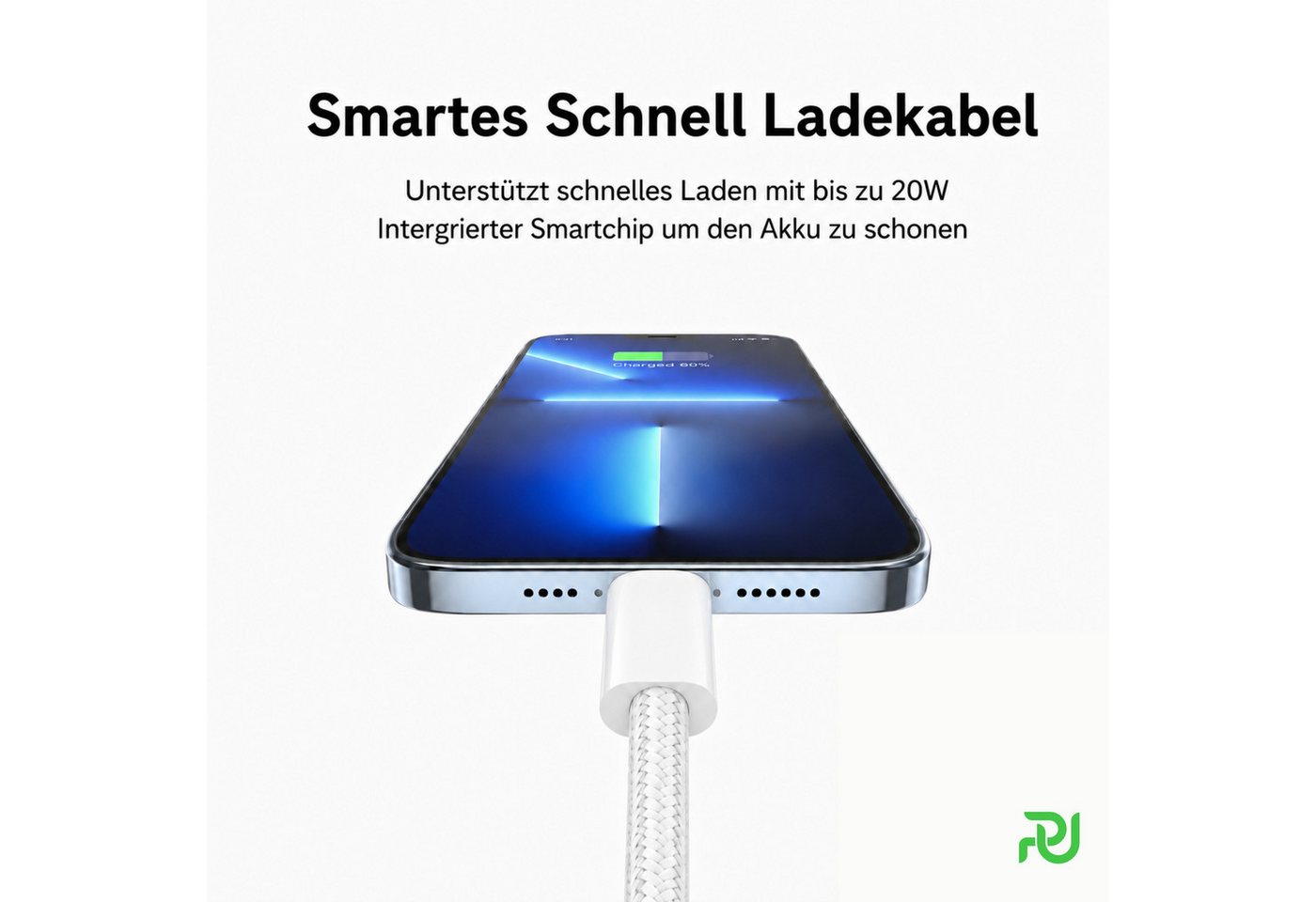 PlugUp iPhone USB-C Ladekabel für iPhone 15 16 17 Pro Max Plus Air USB-Kabel, USB-C, USB Typ C (200 cm), Ladekabel Schnellladen für iPhone 15 16 17 Pro Max Air iPad AirPods Bild 3