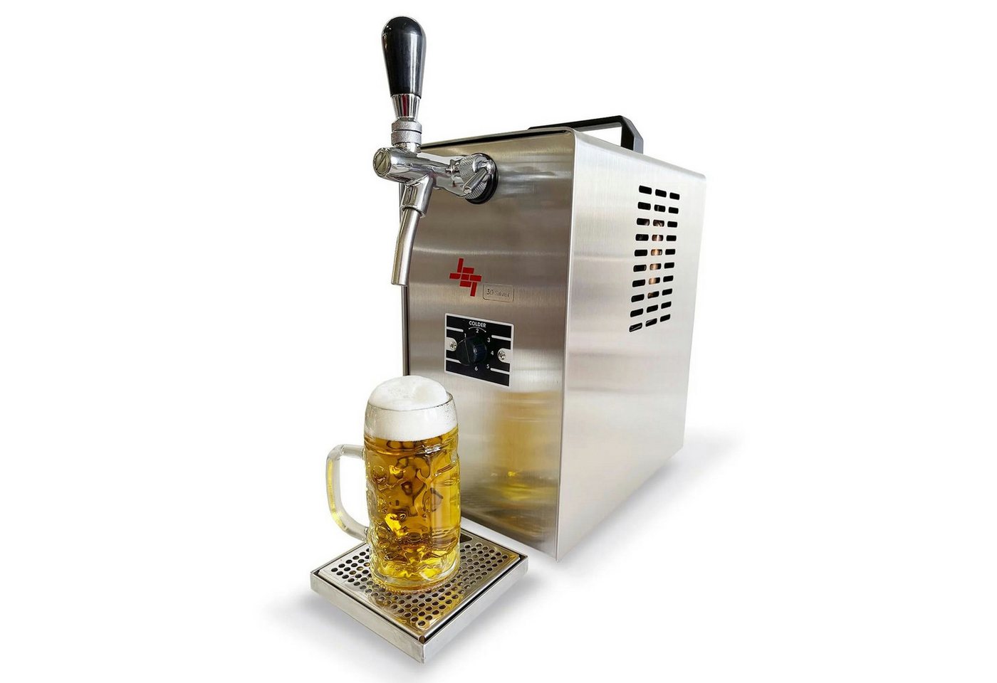 ich-zapfe Bierzapfanlage Komplett Set - Zapfanlage JET 30 Bierkoffer, Durchlaufkühler 1-leitig, Trockenkühler, bis zu 35 Liter/h, Reinigungsset für Zapfanlage und Keg Bild 2