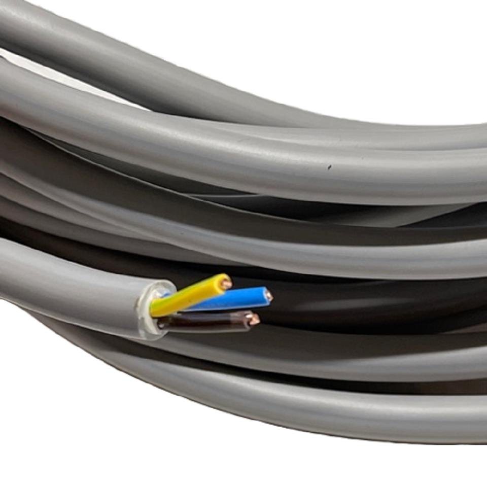 VaGo-Tools Mantelleitung NYM - J 3*2,5 - 10m grau Kabel Stromkabel, NYM-J, NYM-J