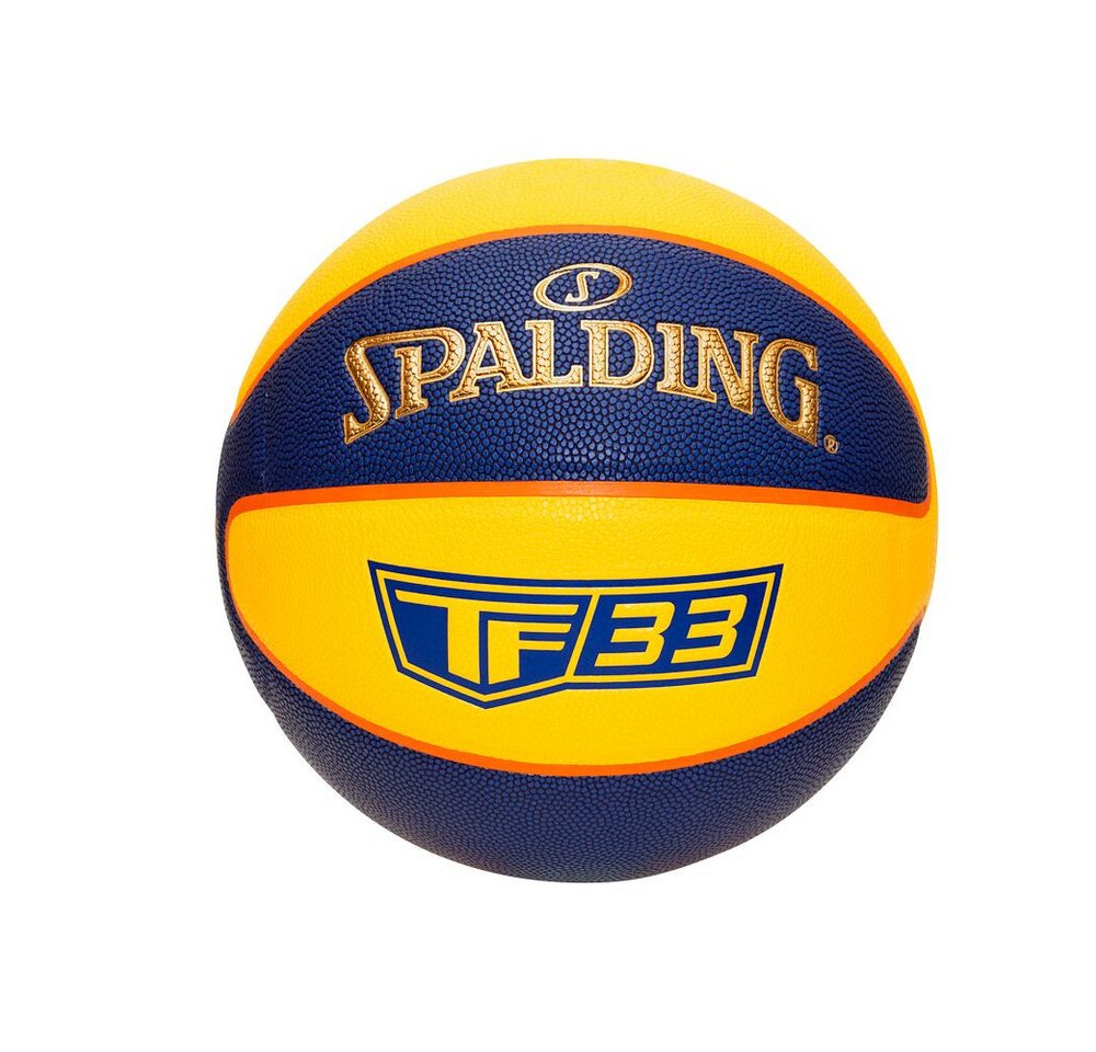Spalding Basketball Basketball TF 33 Gold Outdoor, Deep Channel Design für exzellente Spieleigenschaften