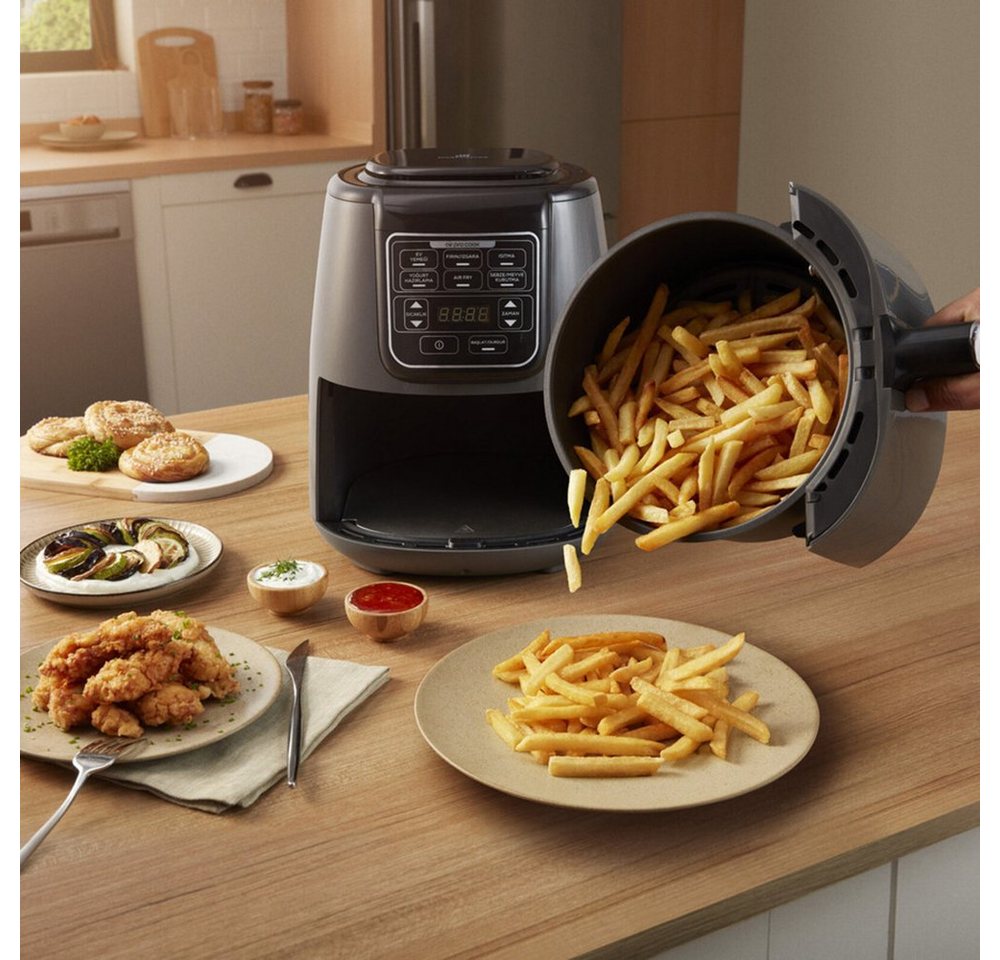 Karaca Heißluftfritteuse Karaca Air Cook XL 2 in 1 Airfryer Heißluftfritteuse Fritteuse 4L, 1550W Bild 5