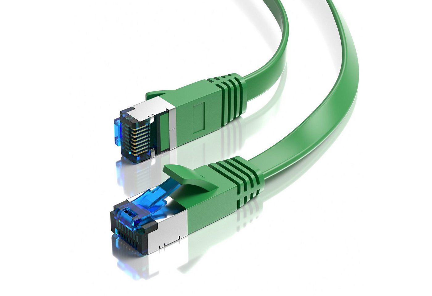 JAMEGA CAT 7 Flachkabel, RJ45 LAN Ethernet Patchkabel Netzwerk LAN-Kabel, CAT.7, RJ-45 Stecker (Ethernet) (750 cm) Bild 3