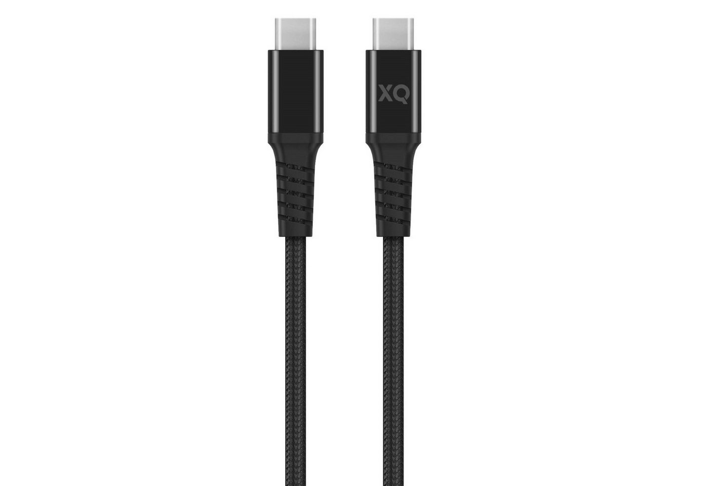 XQISIT 2m USB-C 3.1 Schnell-Ladekabel Schwarz USB-Kabel, USB-C, Kein (200 cm), HQ Ladekabel Datenkabel Kabel USB Type C Handy Smartphone Tablet PC