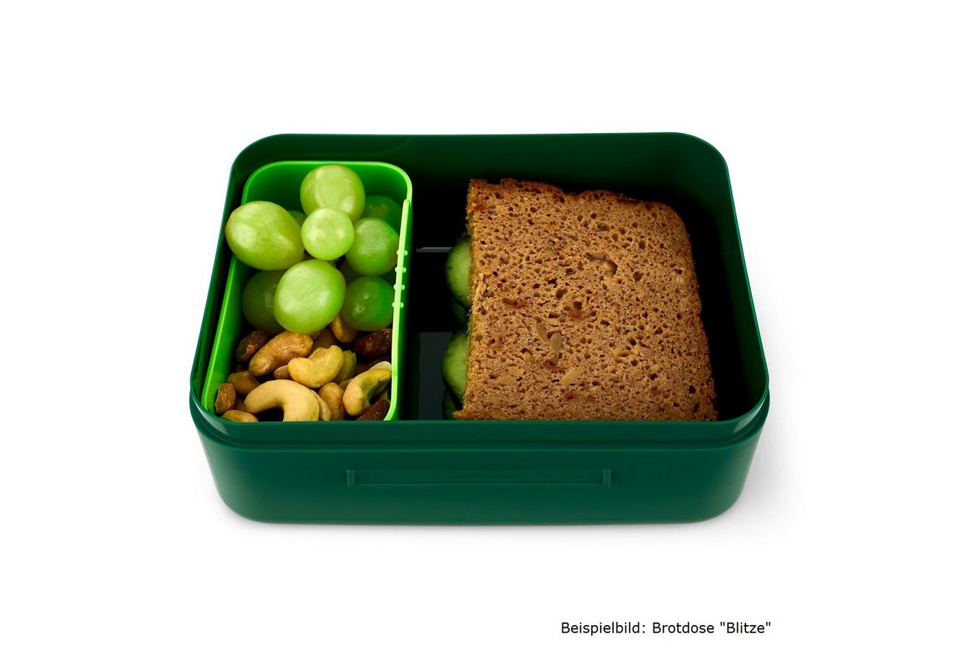 ergobag Trinkflasche Kunststoff Brotdose Blaulicht, Brotbox, Lunchbox, Pausenbox, Snackbox