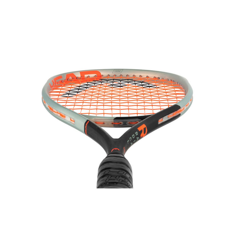 Head Squashschläger Radical 135 X #22 (135g/kopflastig) schwarz/silber - besaitet