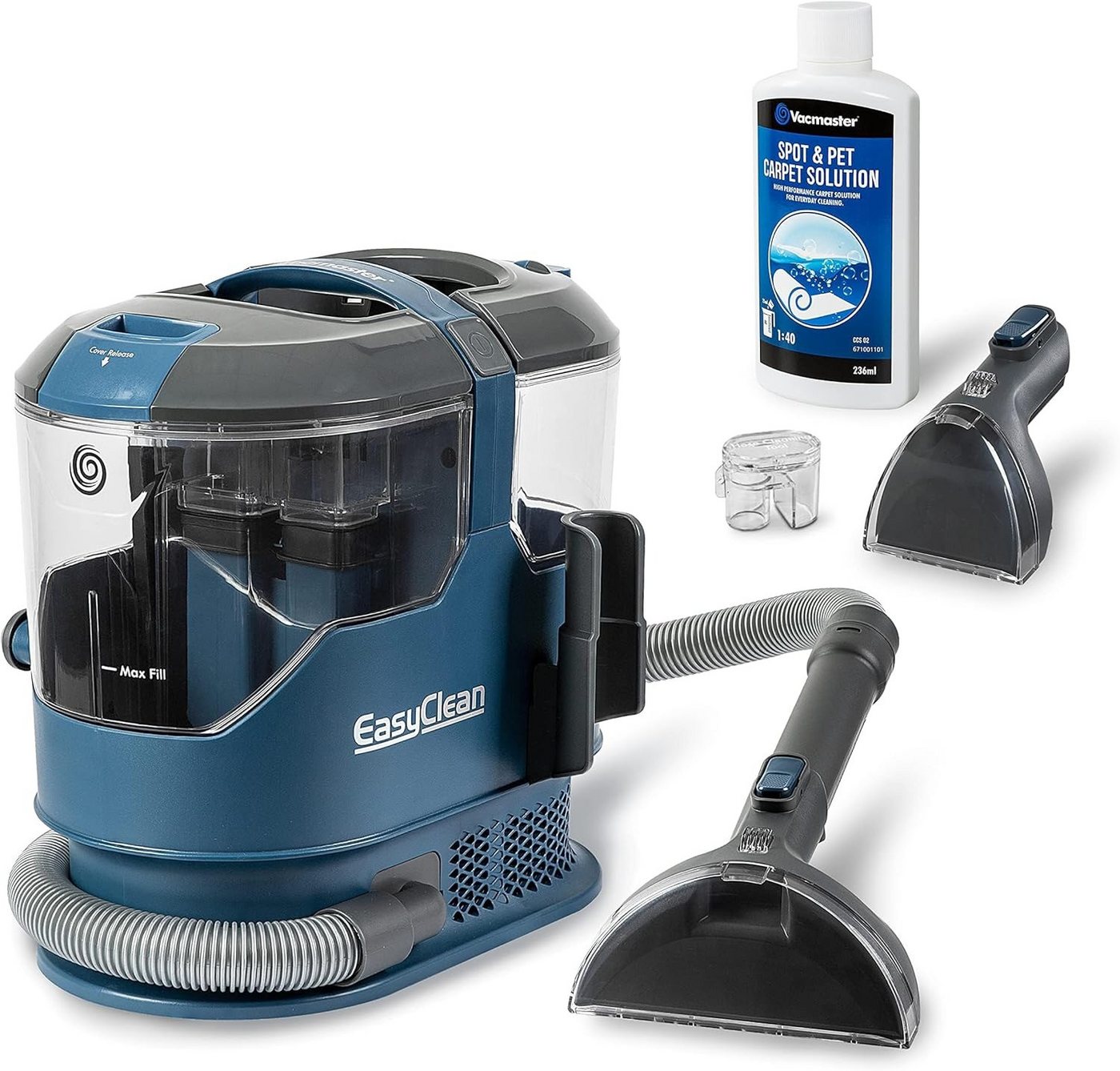 Vacmaster Wasch-Sauger Teppichreiniger, Fleckenreiniger, Dual-Tank-Technologie, 800W, 800 W, beutellos, Starke Saugkraft, für Teppiche, Vorleger, Polster, Treppen und Autos Bild 5