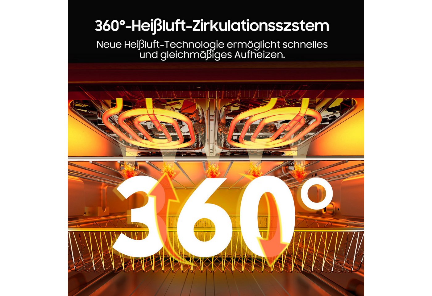 AIMAX Heißluftfritteuse XXL 23L mit Doppeltür & Sichtfenster, Airfryer Dual-Zone, 2200 W, 15 Programme, Touchscreen, Trennwand abnehmbar, Grill & Backen Bild 4
