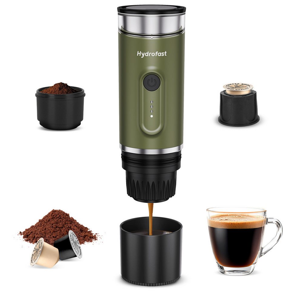 Hydrofast Espressomaschine PO-100 Tragbare Kaffeemaschine, Kabellose Outdoor-Espressomaschine – Akku,2-in-1,für Reisen & Camping Bild 4