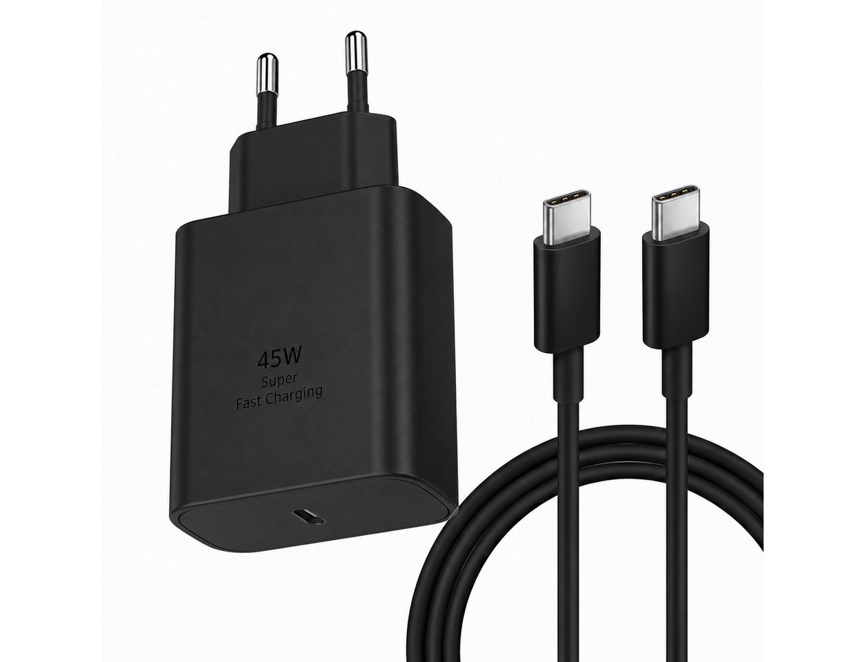 Ventarent 45W USB-C Ladeset mit Ladekabel für MacBook Air, iPad Pro & Air USB-Ladegerät (3000 mA, Set, 2-tlg., 45W USB-C Netzadapter, USB-C Ladekabel, 45W Schnellladen, USB-C Ladeset, inkl. USB-C Ladekabel) Bild 2
