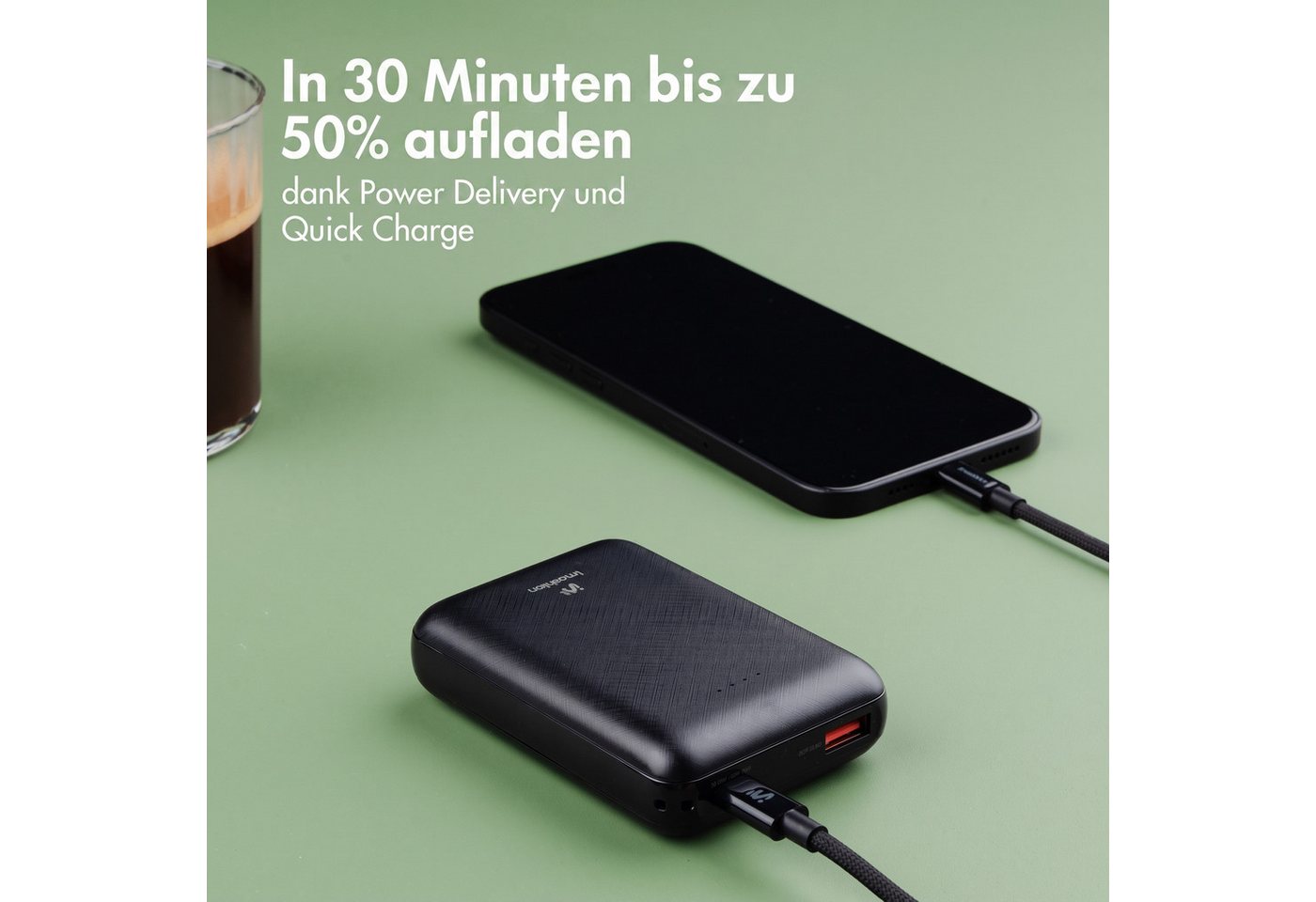 imoshion imoshion Kompakte Powerbank 10.000 mAh - Kleine Powerbank - 22,5W Schn Powerbank (1 St)