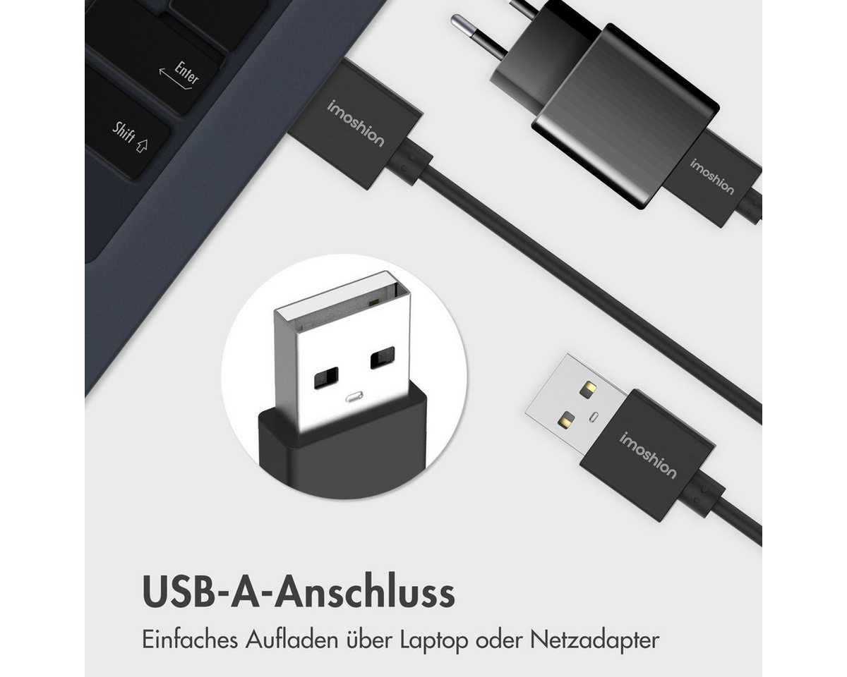 imoshion imoshion USB-A-Ladekabel für Fitbit Charge 6 / Charge 5 / Luxe - 1 Met Smartwatch-Ladekabel Bild 3