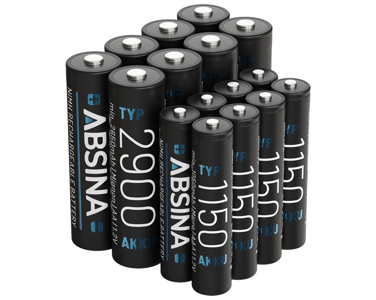 ABSINA ABSINA Akku 8x AAA 1150 + 8x AA 2900 Akku 2650 mAh (1.2 V) Bild 3