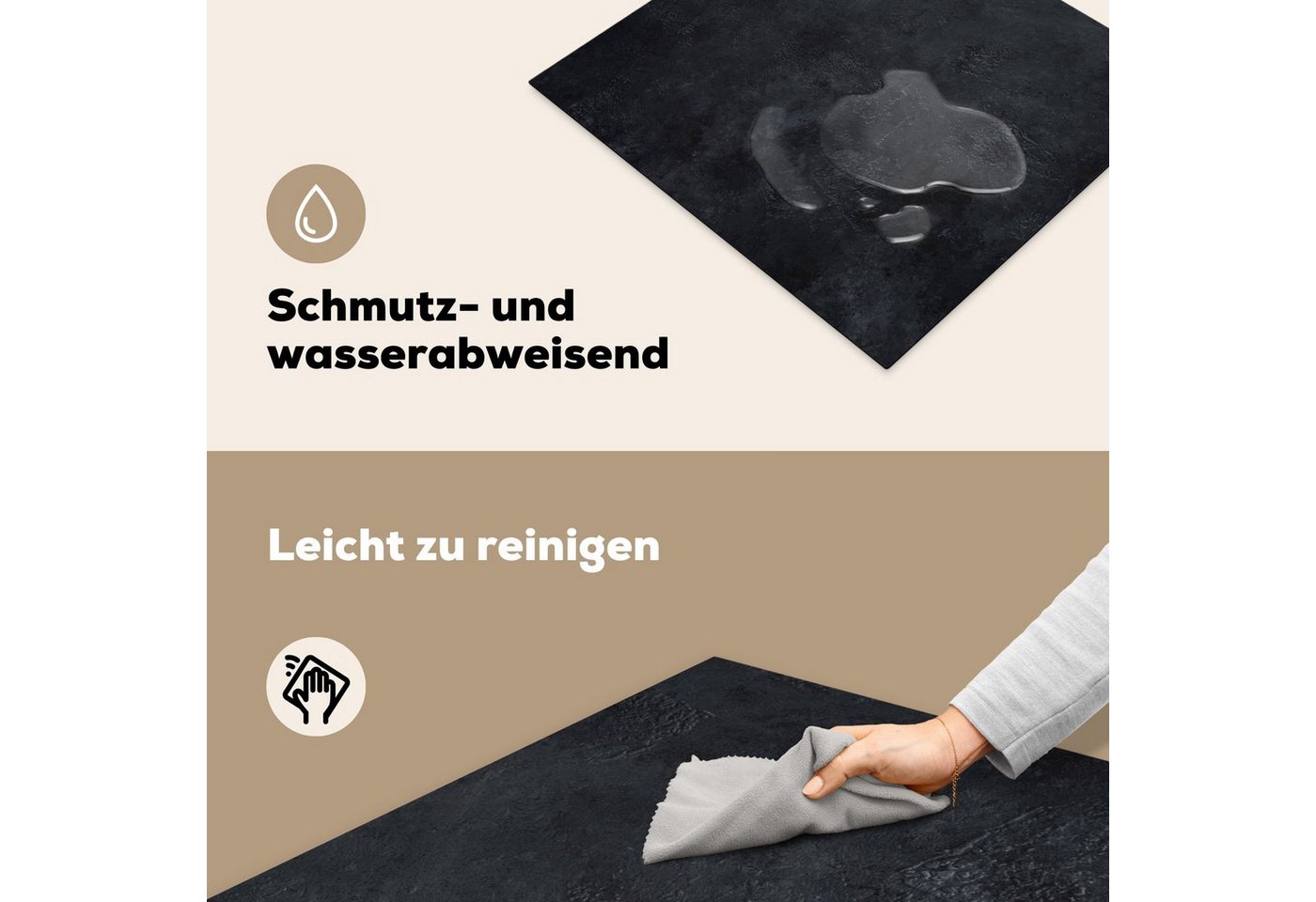 MuchoWow Herd-Abdeckplatte Beton - Induktionsschutz - Grau - Design - Abdeckplatte für Herd, Vinyl, (1 tlg), Küche Herdabdeckplatte Ceranfeld Vinyl Einteilig, 59x52 cm Bild 3