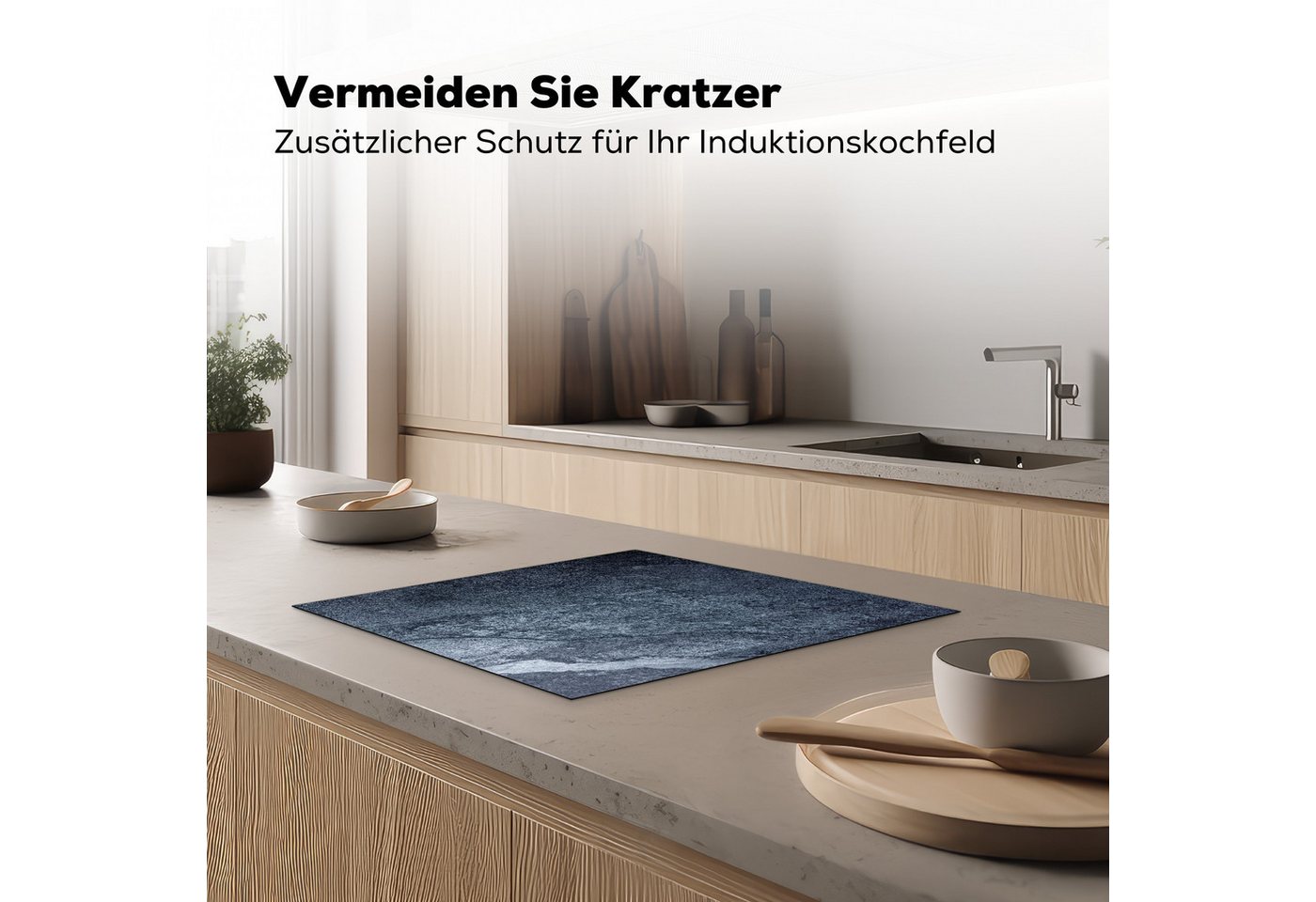 MuchoWow Herd-Abdeckplatte Induktionsschutz - Abdeckplatte Induktion - Beton - Rost - Alt, Vinyl, (1 tlg), Abdeckplatte für Ceranfeld, Herd Inductionsmatte, 57.6x51.6 cm Bild 2