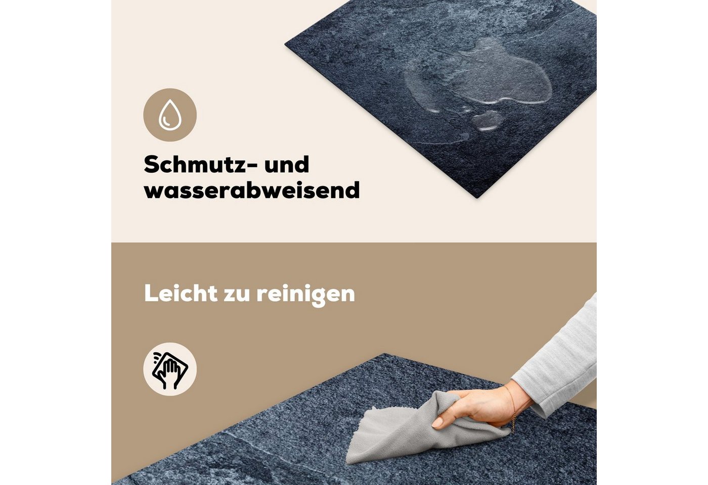 MuchoWow Herd-Abdeckplatte Induktionsschutz - Abdeckplatte Induktion - Beton - Rost - Alt, Vinyl, (1 tlg), Abdeckplatte für Ceranfeld, Herd Inductionsmatte, 57.6x51.6 cm Bild 3