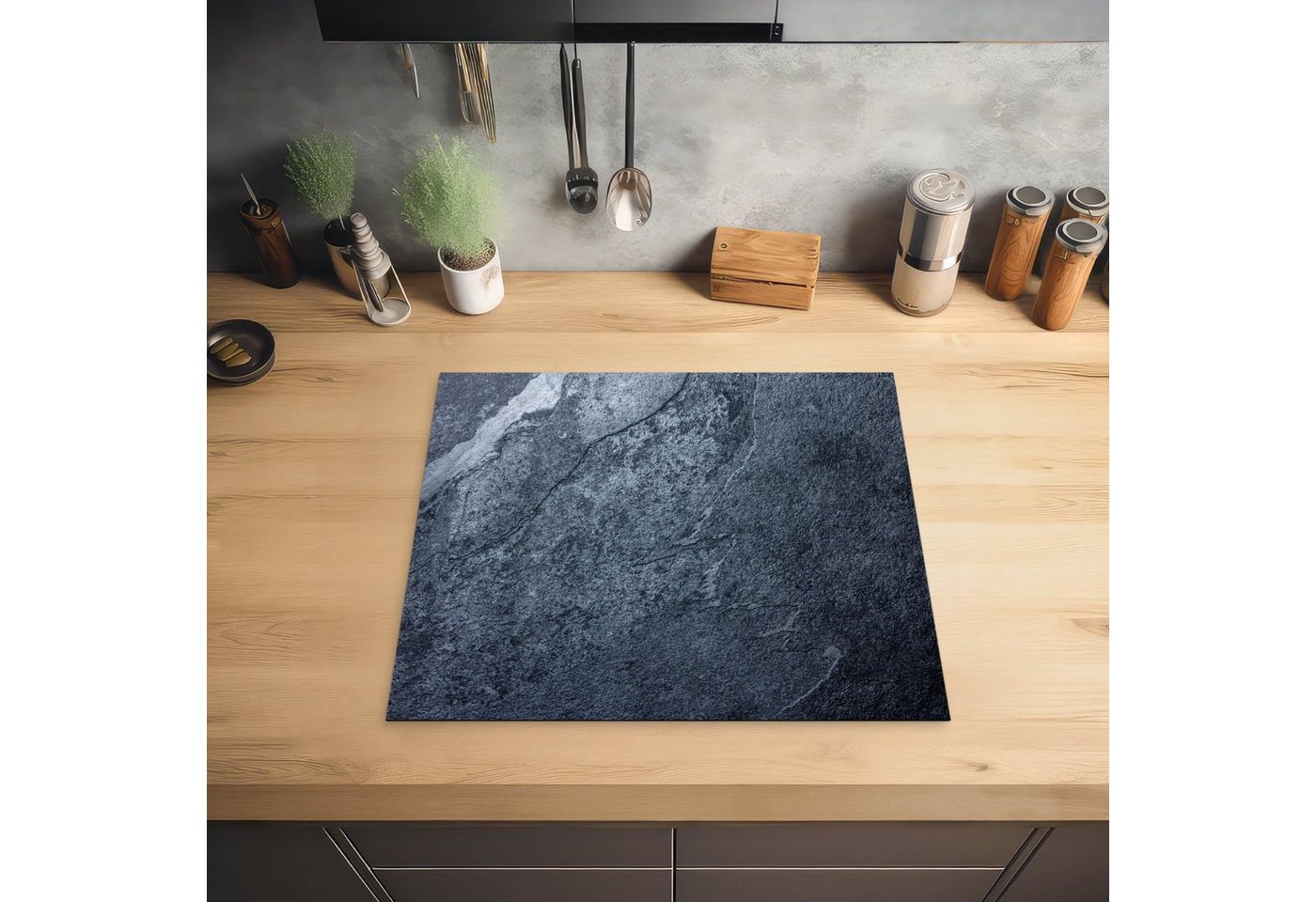 MuchoWow Herd-Abdeckplatte Induktionsschutz - Abdeckplatte Induktion - Beton - Rost - Alt, Vinyl, (1 tlg), Abdeckplatte für Ceranfeld, Herd Inductionsmatte, 57.6x51.6 cm Bild 5