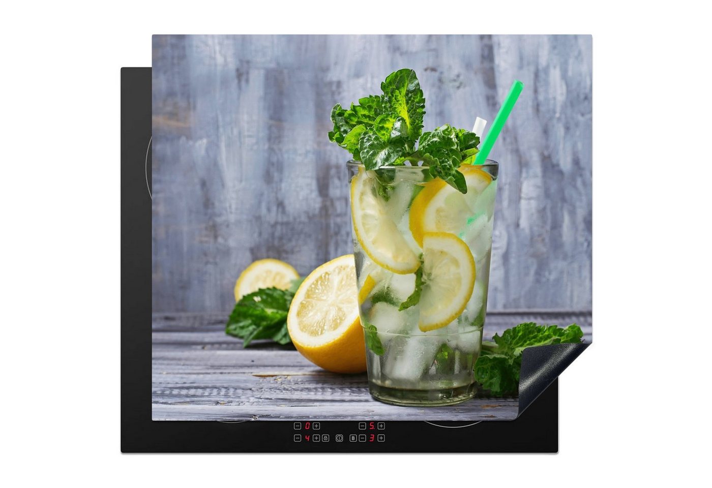 MuchoWow Herd-Abdeckplatte Cocktail - Früchte - Kräuter, Vinyl, (1 tlg), Abdeckplatte für Ceranfeld, Herd Inductionsmatte, 57.6x51.6 cm Bild 2