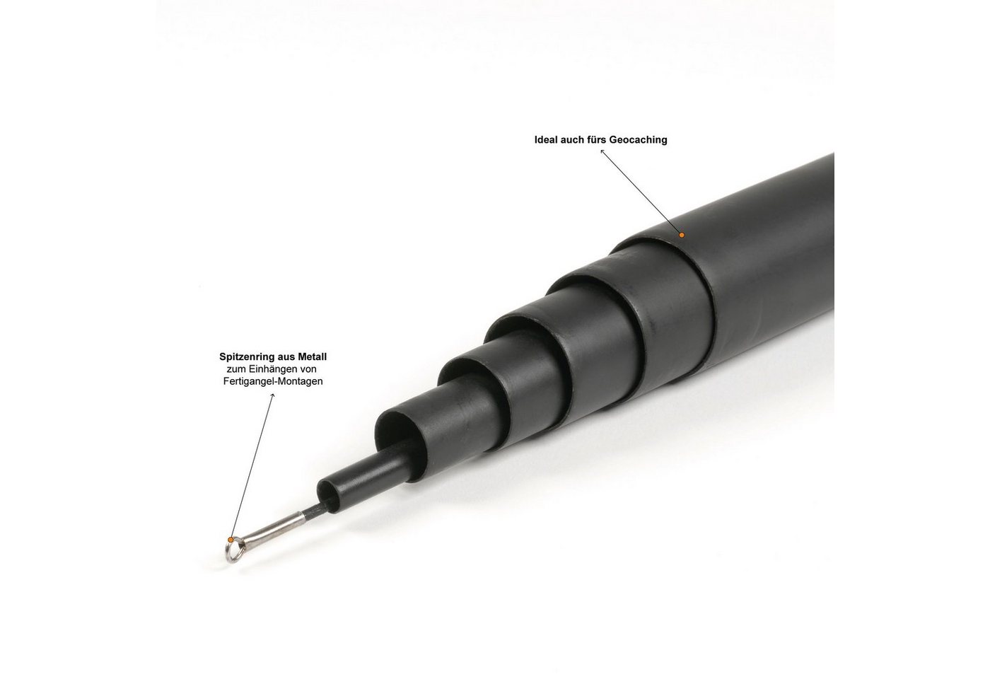 Zite Stipprute 3m Glasfaser Teleskop-Stipprute mit Spitzenring & Stofffutteral Bild 4