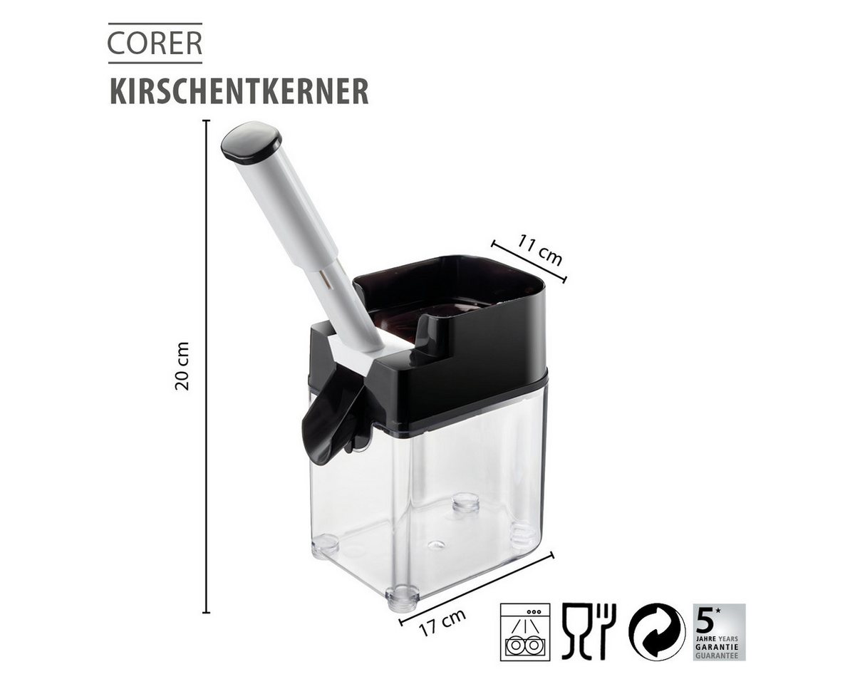 GEFU Entkerner Kirschentkerner CORER mit Edelstahl Messer Kirsch Bild 3