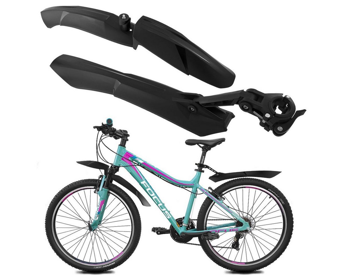 MidGard Schutzblech Fahrrad E-Bike (Set, Vorne & Hinten) Spritzschutz für MTB 24-29 Zoll (2 St) Bild 3