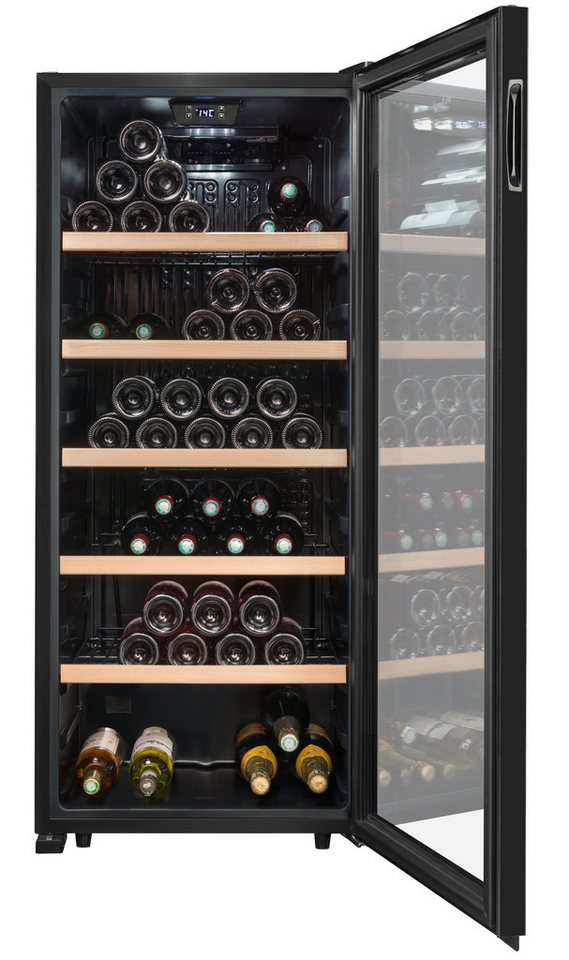 La Sommelière Weinkühlschrank LS117BLACK, für 121 Standardflaschen á 0,75l, Carbon-Filter