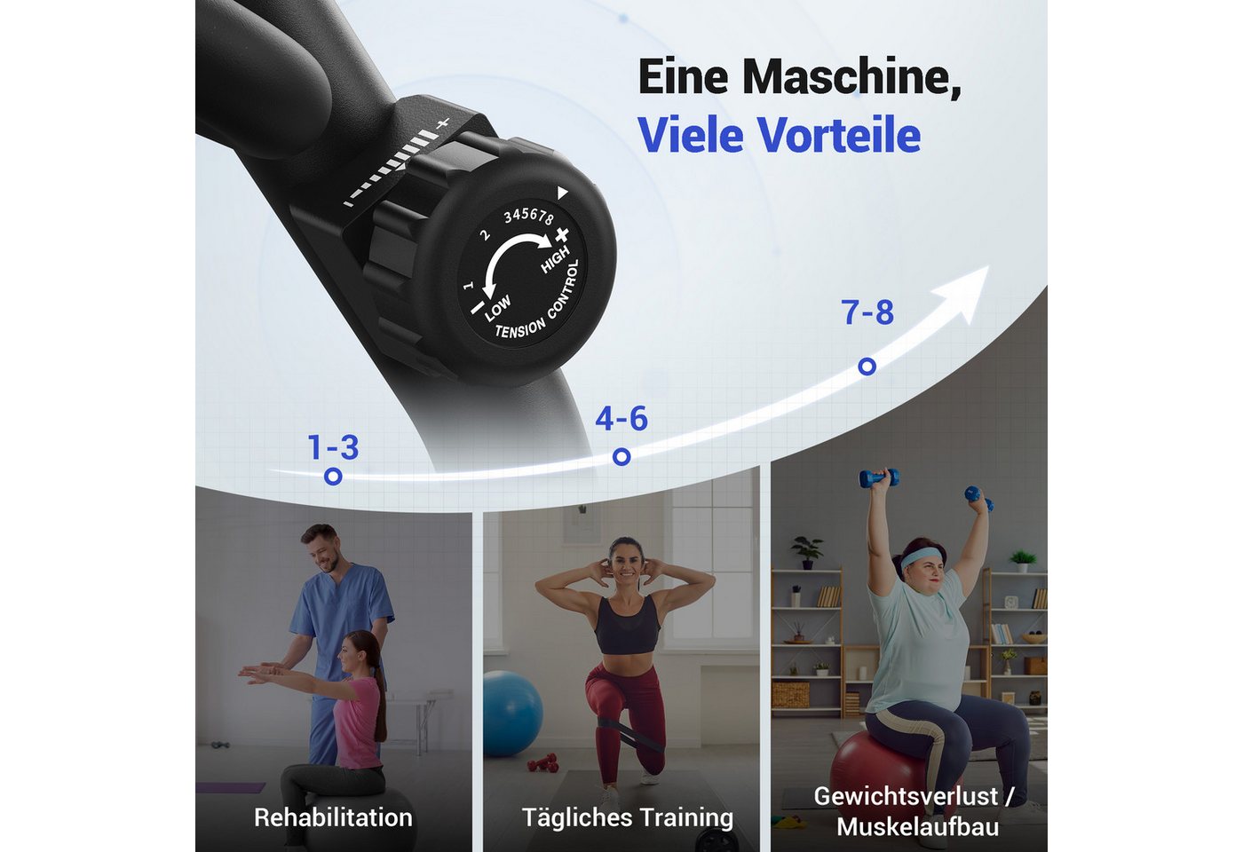 MERACH Liege-Heimtrainer Fahrrad für Zuhause, 8 Widerstandsstufen (mit Bluetooth, Exklusiver App, Kinomap Kompatibel, LCD-Display, Herzfrequenzsensor, verstellbarer Rückenlehne, Tablet-Halter, leise), Liegerad mit Magnetwiderstand, Beintrainer bis 158kg, sanfter Sitz Bild 2