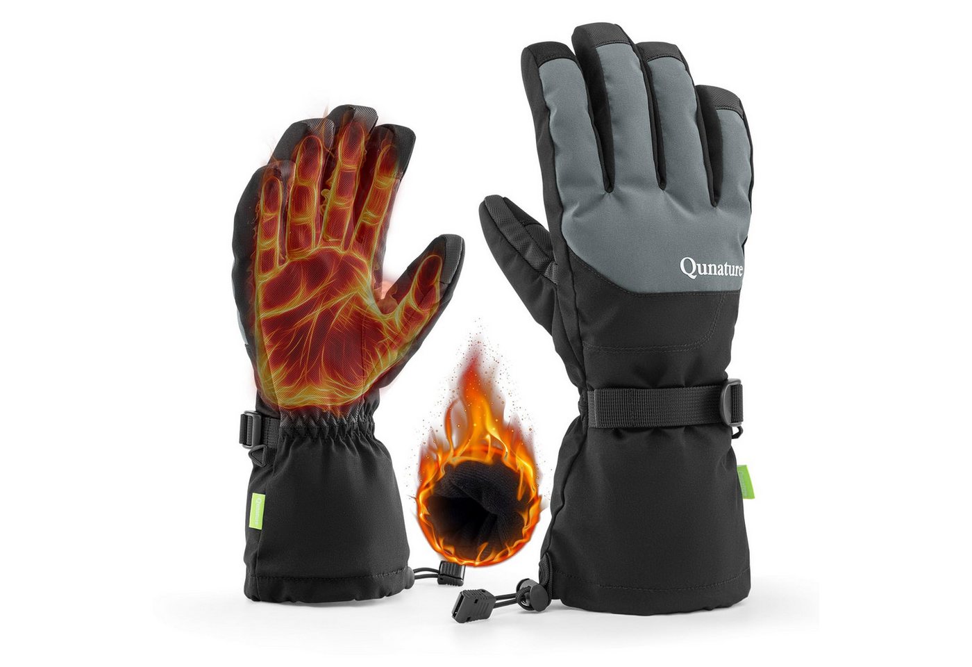 ROCKBROS Skihandschuhe Winterhandschuhe wasserdichte Winddichte Touchscreen für Winter-Sports Tragbar & verstellbare Ärmelbündchen Bild 5