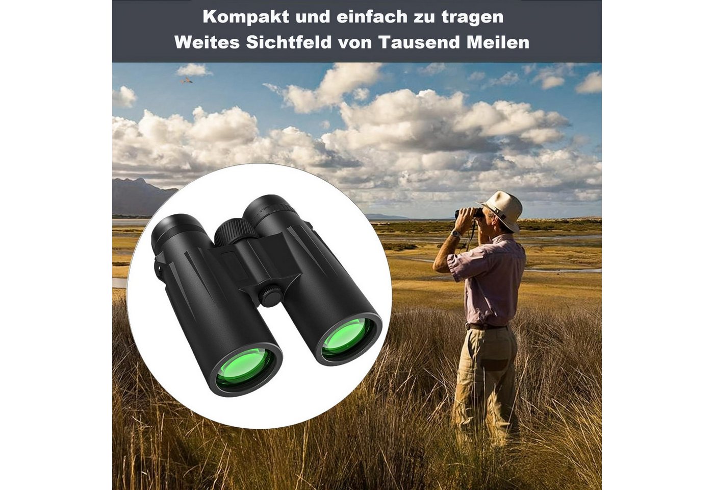 TWUFY 12x50 HD Fernglas Erwachsene,Binoculars Professional Ferngläser Fernglas (Outdoor Sportspiele Vogelbeobachtung Reisen Jagd Konzerte) Bild 3