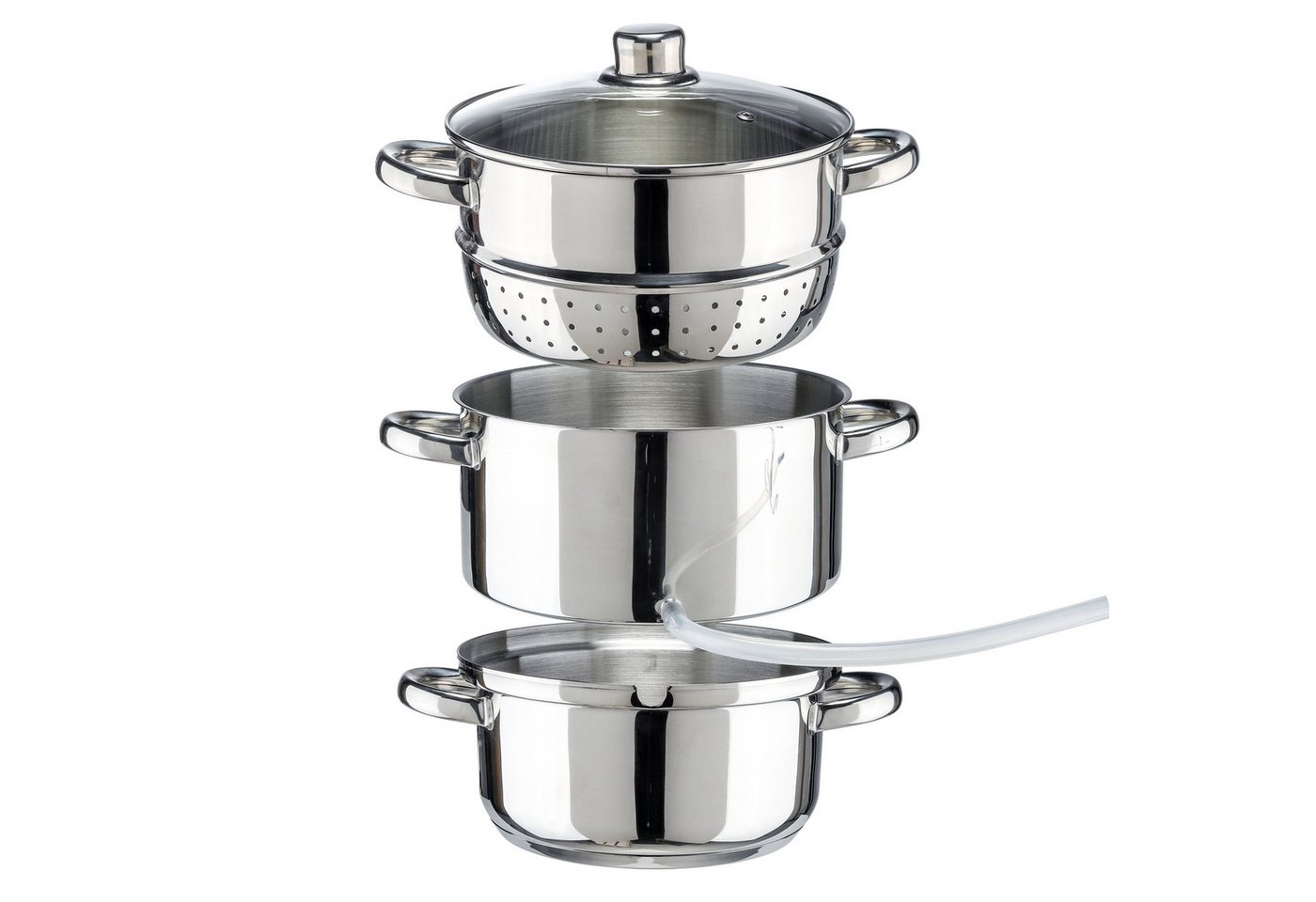 mucHome Entsafter Dampfentsafter 6L Edelstahl für alle Herdarten inkl. Induktion Ø 22cm