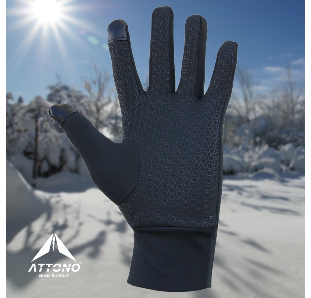ATTONO Unterziehhandschuhe Touchscreen Jogging Langlauf Winter Foto Sport Unterziehhandschuhe