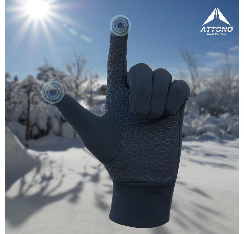 ATTONO Unterziehhandschuhe Touchscreen Jogging Langlauf Winter Foto Sport Unterziehhandschuhe Bild 2
