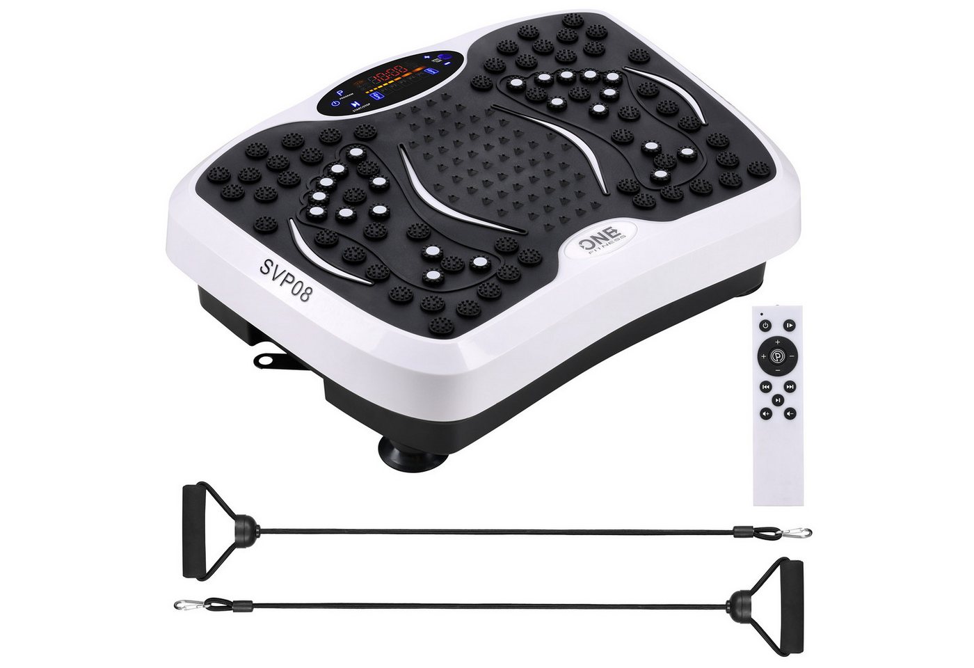 ONE FITNESS Vibrationsplatte Massageplatte Rüttelplatte Vibrationstrainer, 200 W, präzise Anpassung der Trainingsintensität Bild 4