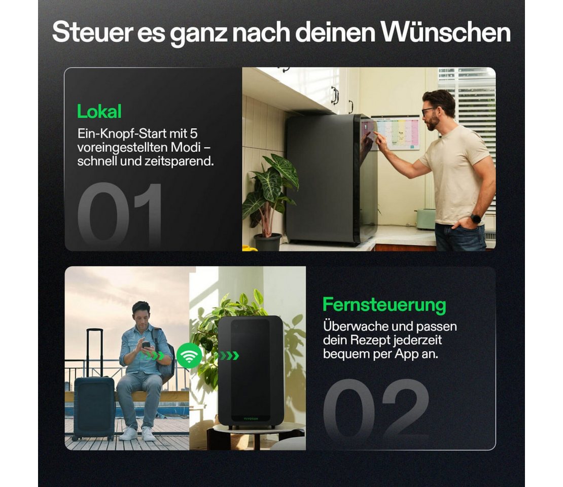 VIVOSUN Luftentfeuchter VIVOSUN VCure Smart Post Harvest Box, Trocknungsmaschine mit Temperatur- und Feuchtigkeitskontrollsystem Bild 3