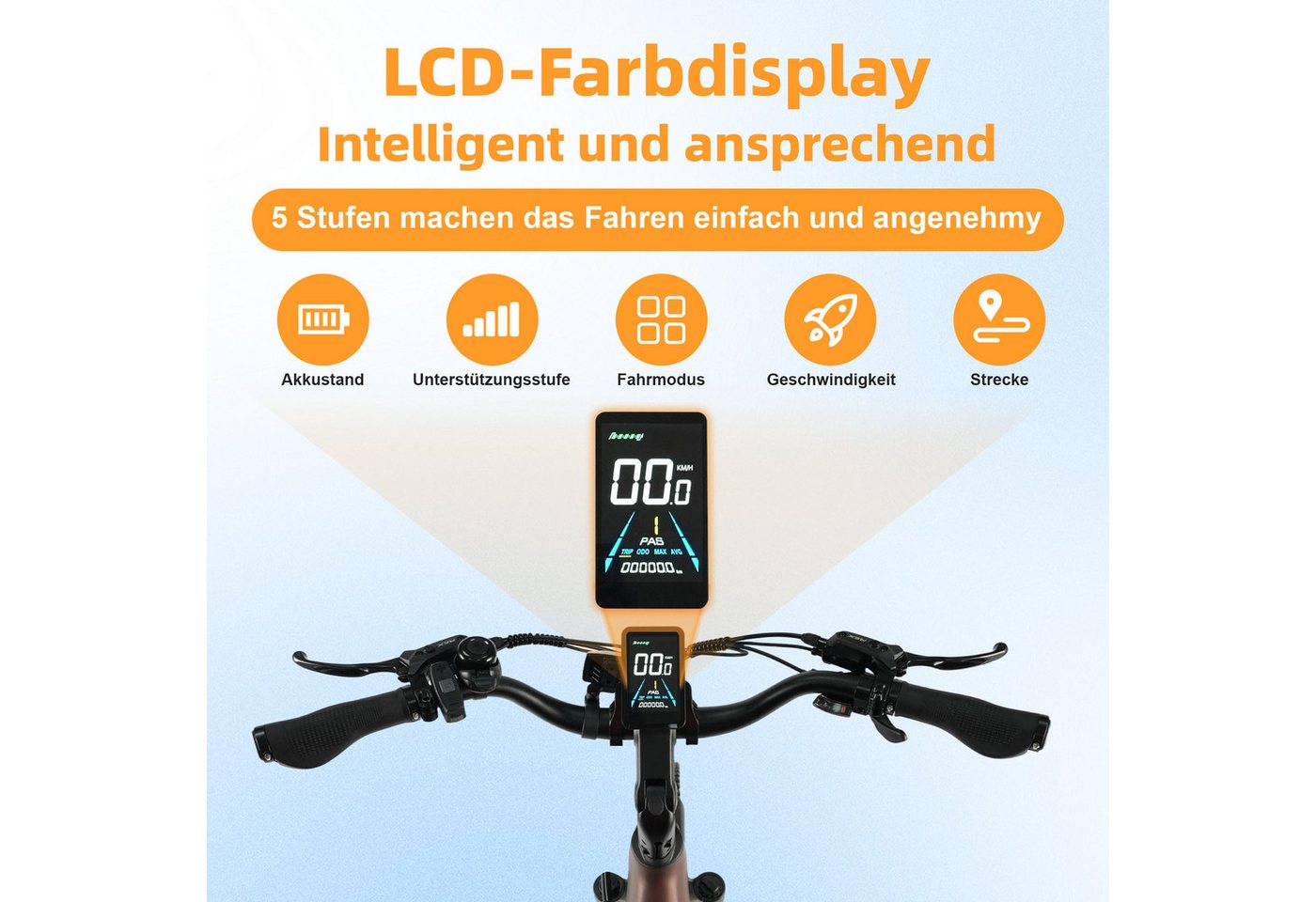 TTGO E-Bike Cityrad 28 Zoll, 70Nm Hinterradmotor, 120km, Z3, für Damen und Herren, 7 Gang SHIMANO, Kettenschaltung, Heckmotor, 720 Wh, 5 Stufen, LCD-Farbdisplay, Federsattelstütze, Elektrofahrrad, Pedelec
