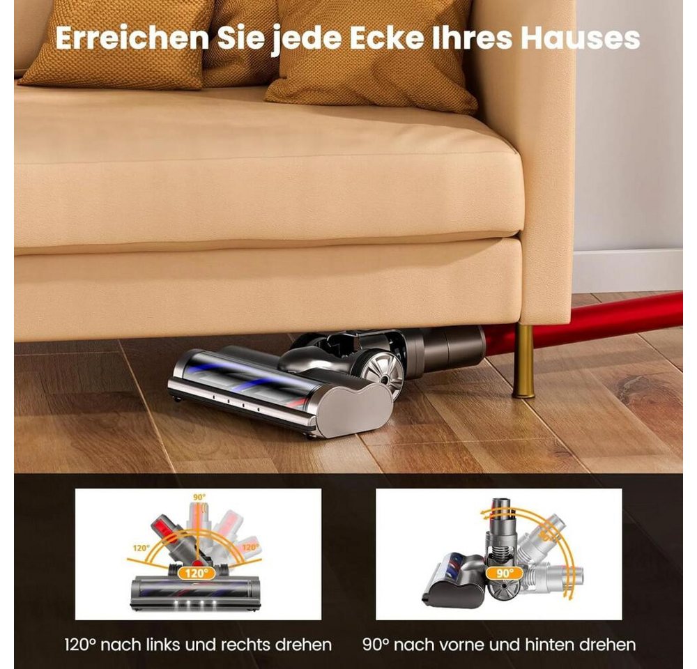 FELIXLEO Warmluftbürste Elektrobürste für Dyson V7 V8 V10 V11 V15 Direktantrieb 4 LEDs Bild 5