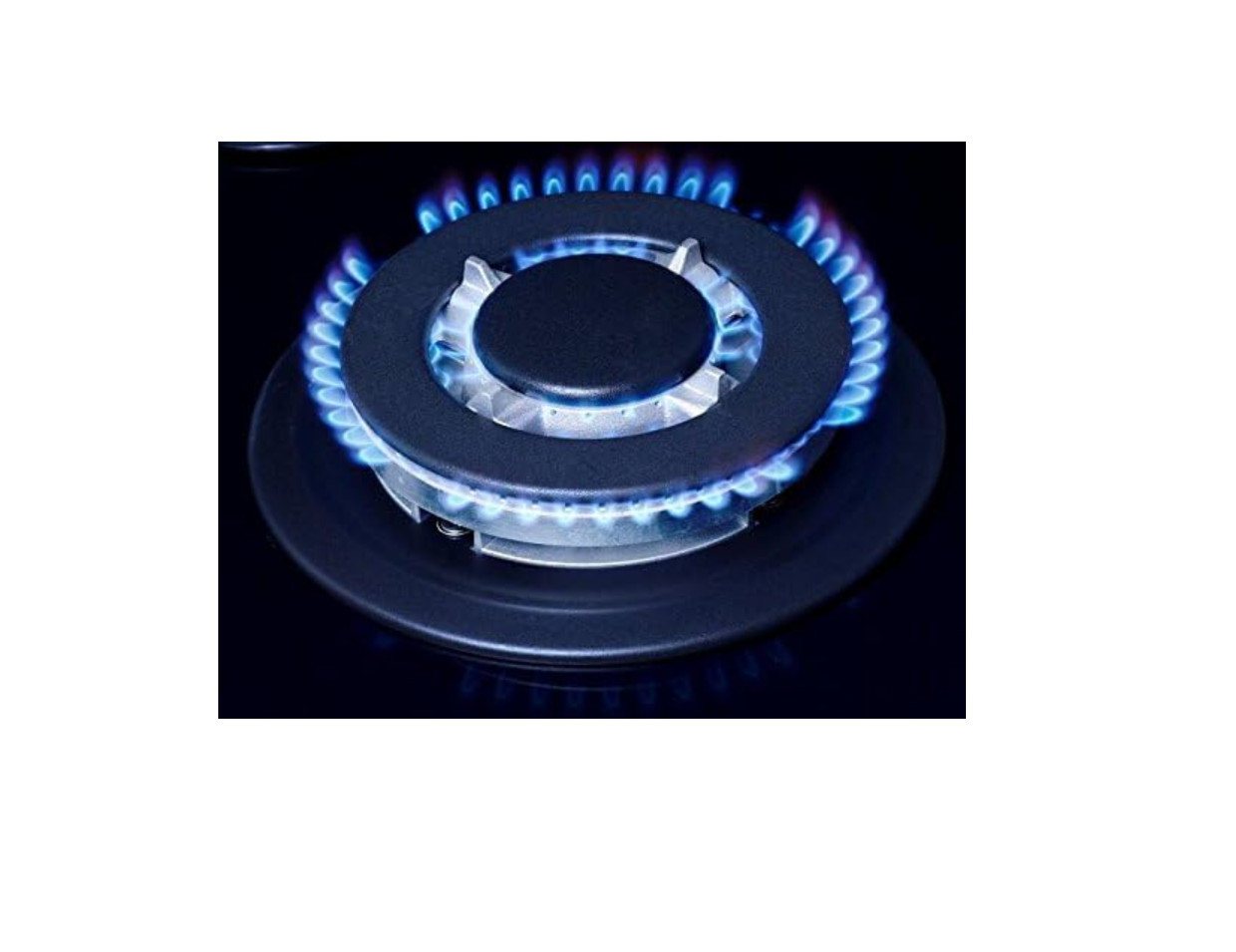K&H Gas-Kochfeld K&H Domino 1-FLAMMIG Glas Gaskochfeld Wok Brenner Erdgas Autark Eigebaut 1Z-KHGW, Erdgas, Flüssiggas, Sicherheitsglas, Autark Bild 5