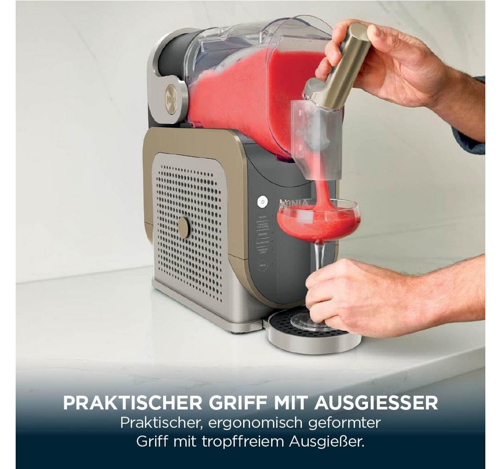 NINJA Slush-Eismaschine für Slush, Eis-Cocktails, Frappé, Milchshakes, Saft - FS301EUSTGD Bild 3