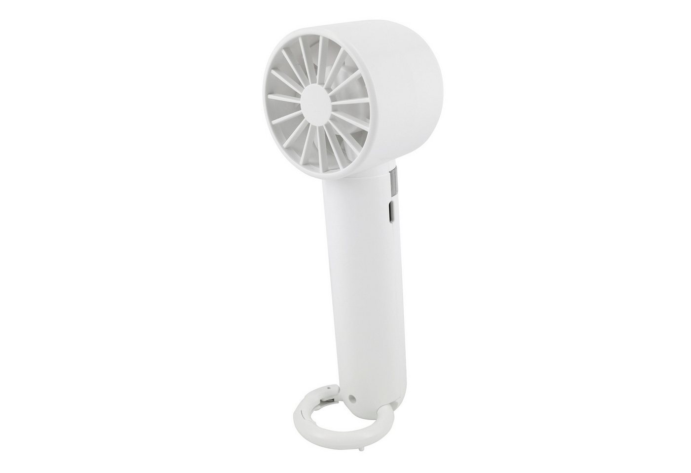 PowerSmart Handventilator mit Kühlfunktion, 5 Windstärken, Hand, Karabiner und Tischventilator, USB-C aufladbar, für Reisen, Strand, Büro und Outdoor